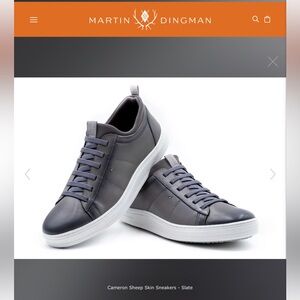 Martin Dingman Cameron Sheep Skin Slip-on Sneakers Gray Size 12
